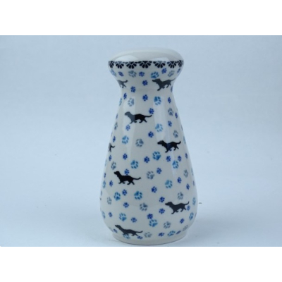 Bunzlau peper / zout vaatje groot 14,5 cm. * 528-2151 teckel * Bunzlau peper / zout vaatje groot 14,5 cm. * 528-2151 teckel *