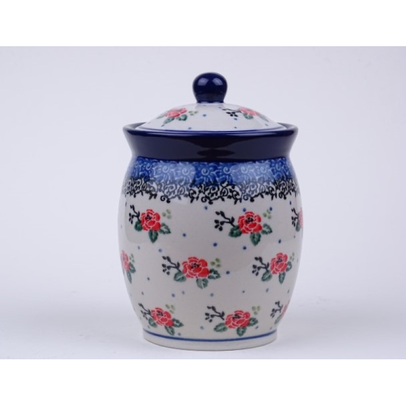 Bunzlau voorraad / kruiden pot 14 cm. * 105-1525 roosjes *