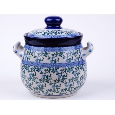 Bunzlau voorraadpot bol 15,5 cm. * 171-1822 * Bunzlau voorraadpot bol 15,5 cm. * 171-1822 *