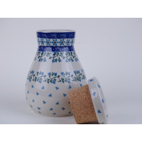 Bunzlau voorraadpot met kurken deksel * E29-1820  *