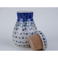 Bunzlau voorraadpot met kurken deksel  * E29-1823 *