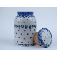 Bunzlau voorraadpot met kurken deksel  1 liter. * E30-1982 *