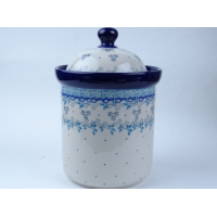 Bunzlau voorraadpot 21 cm hoog. Maat L. * 492-2858 hert *