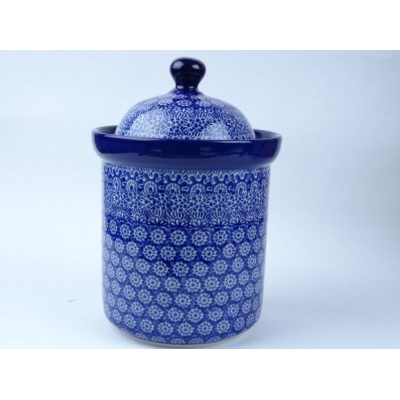 Bunzlau voorraadpot 21 cm hoog. Maat L. * 492-884 * Bunzlau voorraadpot 21 cm hoog. Maat L. * 492-884 *