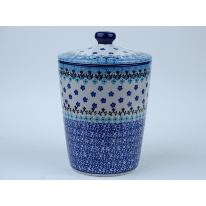 Bunzlau voorraadpot strak 18 cm. hoog * E73- 1984 *