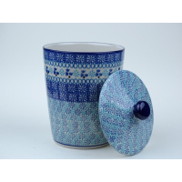 Bunzlau voorraadpot strak 18 cm. hoog * E73- 2186 *