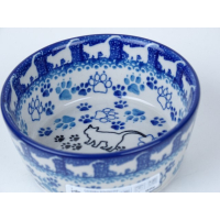 Bunzlau premium schaaltje 10,5 cm. * E84-2155 witte kat *