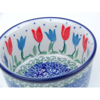 Bunzlau ramekin/ soufflé 5 cm.hoog * 409-2599 rode tulpen *
