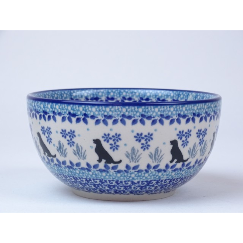 Bunzlau rijst schaal 14 cm. * 986-2856 hondjes *