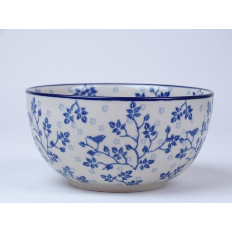 Bunzlau rijst schaal 14 cm. * 986-3206 vogeltjes *