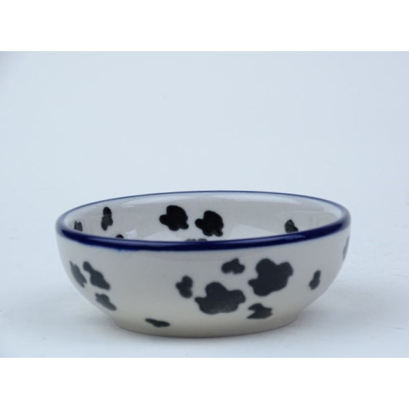 Bunzlau laag schaaltje 9 cm. * B88-2416 koeien vlekken *