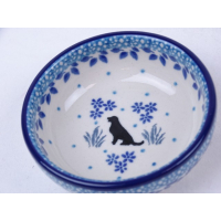 Bunzlau klein schaaltje 9 cm. * B88-2856 hond *