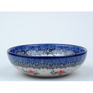 Bunzlau serving bowl 13 cm. * B89-1525 roosjes *