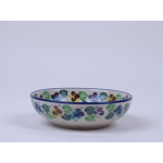 Bunzlau laag schaaltje 13 cm.  * B89-2340 viooltjes *