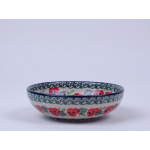 Bunzlau laag schaaltje 13 cm.  * B89-2538 viooltjes *