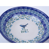 Bunzlau lage schaal 17 cm * B90-1932 vogel *