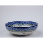 Bunzlau lage schaal 17 cm. * B90-2276 viooltjes *