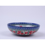 Bunzlau lage schaal 17 cm. * B90-2538 viooltjes *