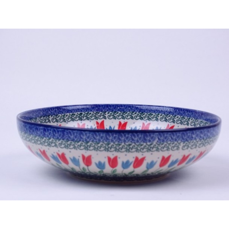 Bunzlau servingbowl 22 cm. * B91-2599 tulpen *