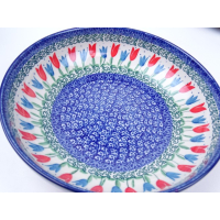 Bunzlau servingbowl 22 cm. * B91-2599 tulpen *