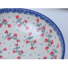 Bunzlau serveerschaal 27 cm. * C36-3209 vogeltjes *