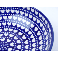 Bunzlau serveerschaal 27,3 cm. * C36-375-E hartjes *