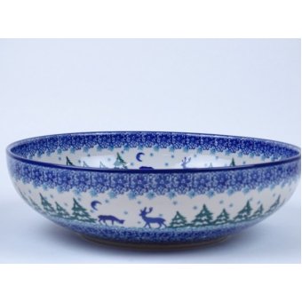 Bunzlau serveerschaal 27 cm. * C36-2822 kerst *