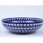 Bunzlau serveerschaal 27,3 cm. * C36-375-E hartjes *