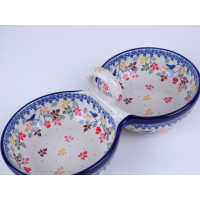 Bunzlau duo serveerschaal 24,5 cm. * 942-3208 vogeltjes *