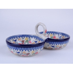 Bunzlau duo serveerschaal 24,5 cm. * 942-3208 vogeltjes *