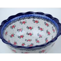Bunzlau bloem kraag schaal 24 cm. * 628-1525 * roosjes *