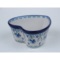 Bunzlau hartvormig schaaltje 10 cm. * A45-2524 *