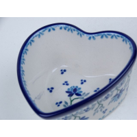 Bunzlau hartvormig schaaltje 10 cm. * A45-2524 *