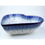 Bunzlau serveerschaal hart 27,5 cm. * B38-2529 vogel *