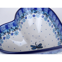 Bunzlau serveerschaal hart 17 cm  * B37-1944 libelle *