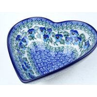 Bunzlau serveerschaal hart 17 cm. * B37-2273 *