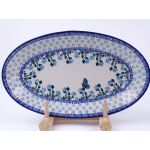 Bunzlau serveerschaal ovaal 29,5 cm. * 201-1938 vlinder *