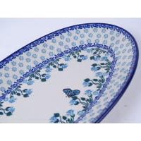 Bunzlau serveerschaal ovaal 29,5 cm. * 201-1938 vlinder *