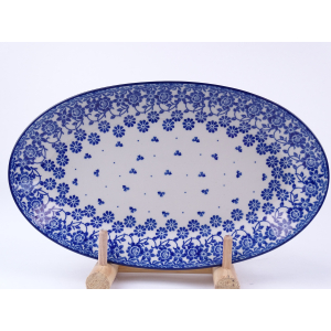 Bunzlau serveerschaal ovaal 29,5 cm. * 201-2766 *