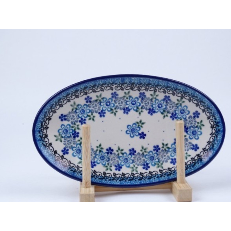 Bunzlau serveerschaal ovaal 21,5 cm. * 301-2663 *