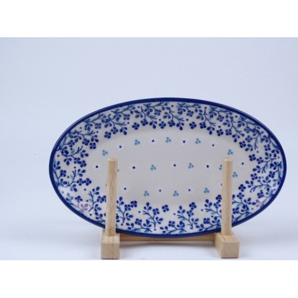 Bunzlau serveerschaal ovaal 21,5 cm. * 301-2758 *
