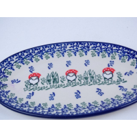 Bunzlau serveerschaal ovaal 21,5 cm. * 301-2780 kabouters *