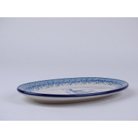 Bunzlau serveerschaal ovaal 21,5 cm. * 301-2858 hert *