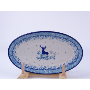 Bunzlau serveerschaal ovaal 21,5 cm. * 301-2858 hert *