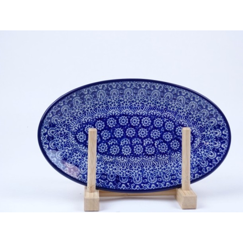 Bunzlau serveerschaal ovaal 21,5 cm. * 301-884 *