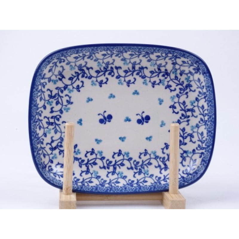 Bunzlau serveerschaal 18,5 cm. * 160-vlindertje *