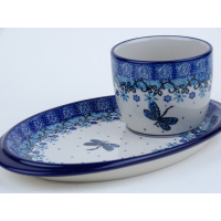 Bunzlau serveerschaaltje met uitsparing * 469-1944 libelle *