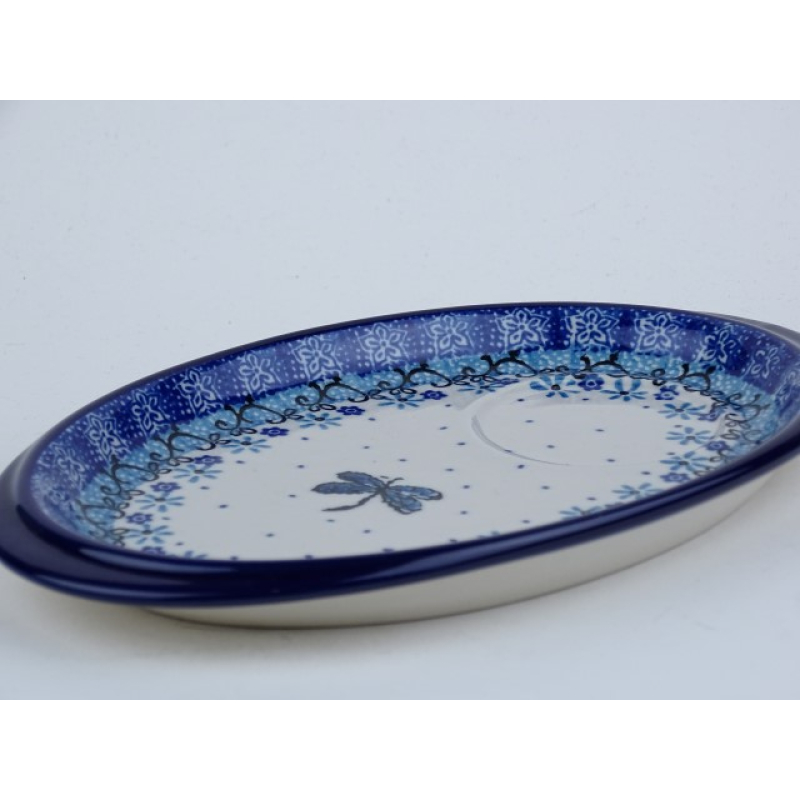 Bunzlau serveerschaaltje met uitsparing * 469-1944 libelle *