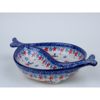 Bunzlau vis duo schaal 23 cm. * E89-2643 *