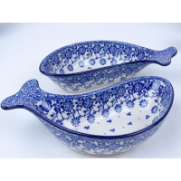 Bunzlau duo serveerschaal vissen 22 cm. * F02-2766 *